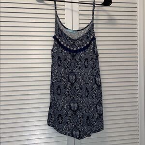 Maurices Navy Paisley Sleeveless Top, XL